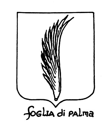 Image of the heraldic term: Foglia di palma